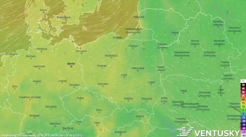 Prognozowana temperatura w kolejnych dniach