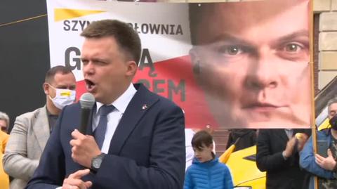 Szymon Hołownia na spotkaniu w Katowicach