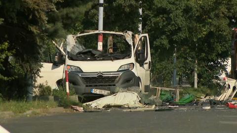 Świadek wybuchu gazu w Częstochowie: część auta wpadła na moją szybę