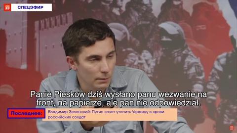Współpracownik Nawalnego rozmawia z synem Pieskowa 