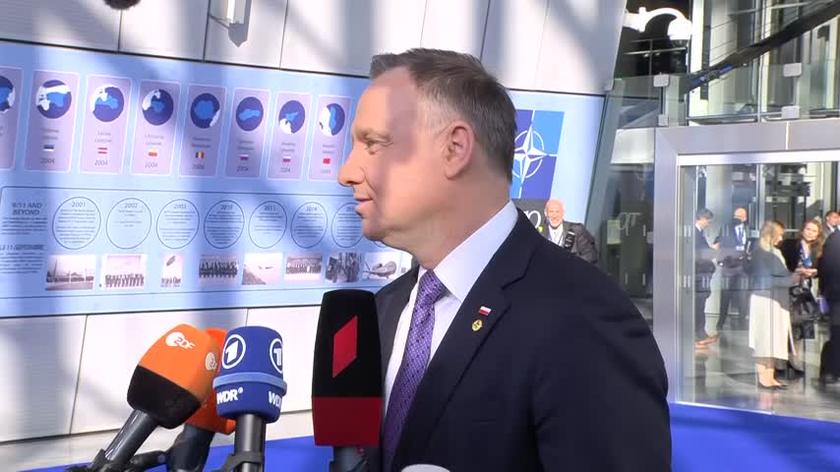 Wypowiedź prezydenta Andrzeja Dudy przed rozpoczęciem szczytu NATO