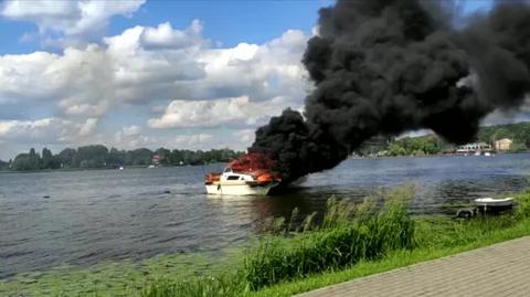 Płonęły łodzie w Ostródzie. Na pokładzie dzieci