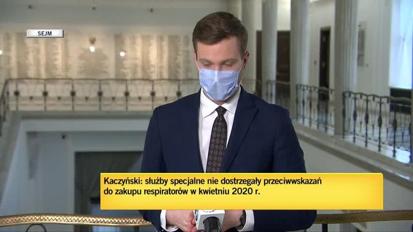 Śmiszek o oświadczeniu Kaczyńskiego w sprawie zakupu respiratorów