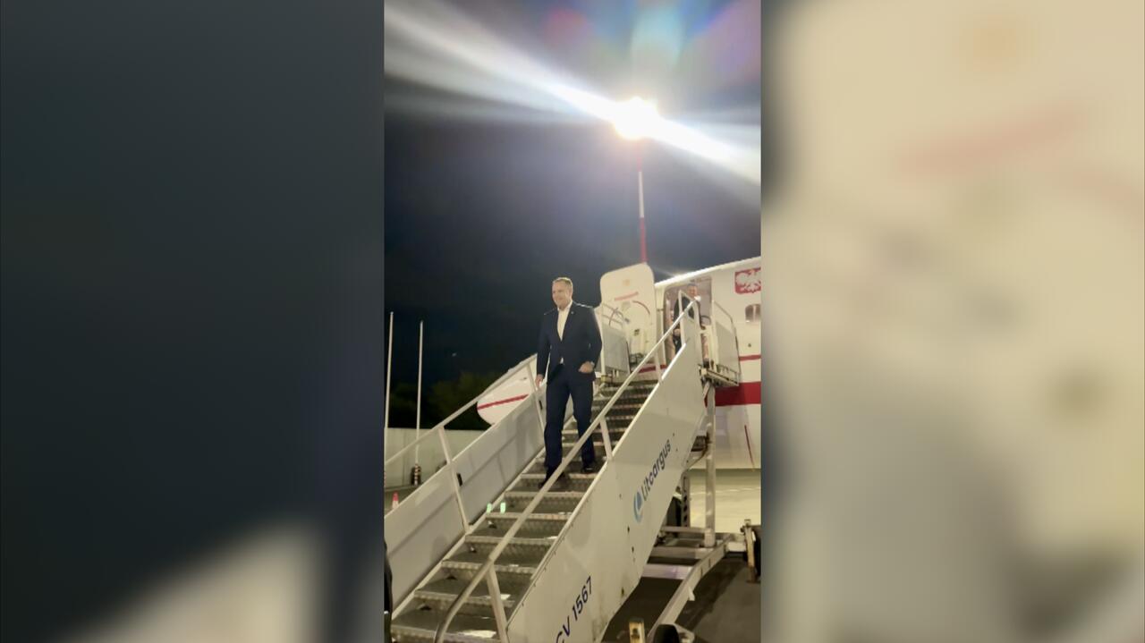 Nawrocki przyleciał do Wilna. Rozpoczyna kolejną wizytę