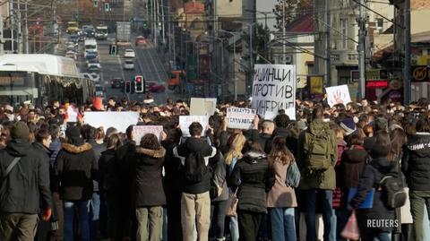 Protest w Belgradzie przeciwko działaniom władz. Chodzi o zawalenie się dachu