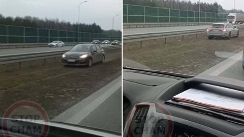 Skrajnie niebezpieczna sytuacja na autostradzie A1