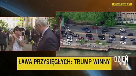 Zwolennicy Donalda Trumpa i Joe Bidena po werdykcie ławy przysięgłych w sprawie karnej byłego prezydenta USA