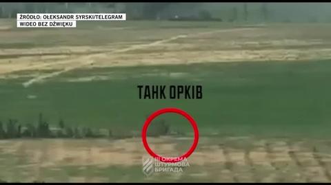 Rosyjski czołg zniszczony pod Bachmutem. Syrski opublikował nagranie 