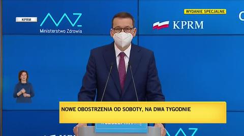 Premier Mateusz Morawiecki o obostrzeniach na południowej granicy