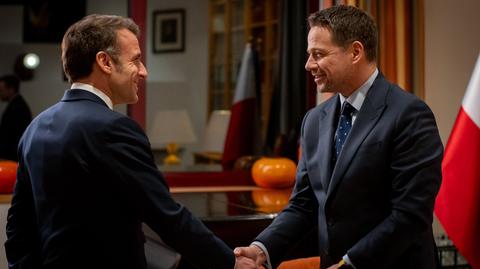 Emmanuel Macron i Rafał Trzaskowski