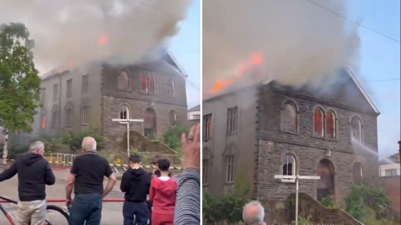 Pożar kościoła w Walii. Internauci winią migrantów, policja dementuje 