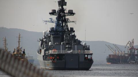 Rosyjska flota na ćwiczeniach (wideo archiwalne)