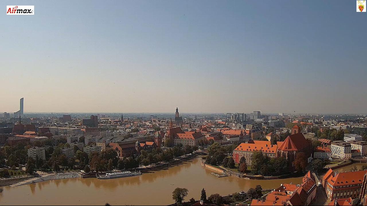 Wrocław. Fala powodziowa na Odrze - kamera na żywo