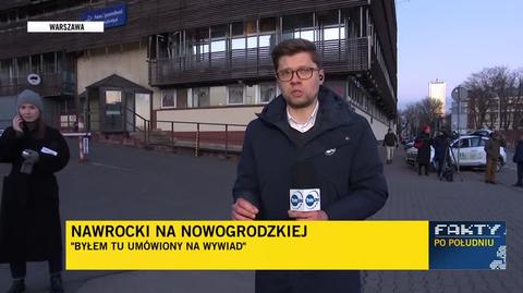 Karol Nawrocki w siedzibie PiS w czasie spotkania kierownictwa partii