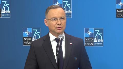 Andrzej Duda o "bardzo mocnym" przemówieniu Joe Bidena