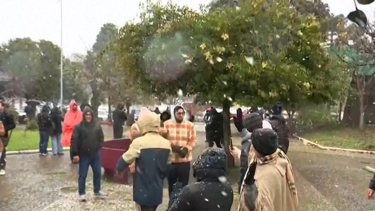 "Przyjeżdżamy tu prawie co roku, ale śnieg widzimy po raz pierwszy"