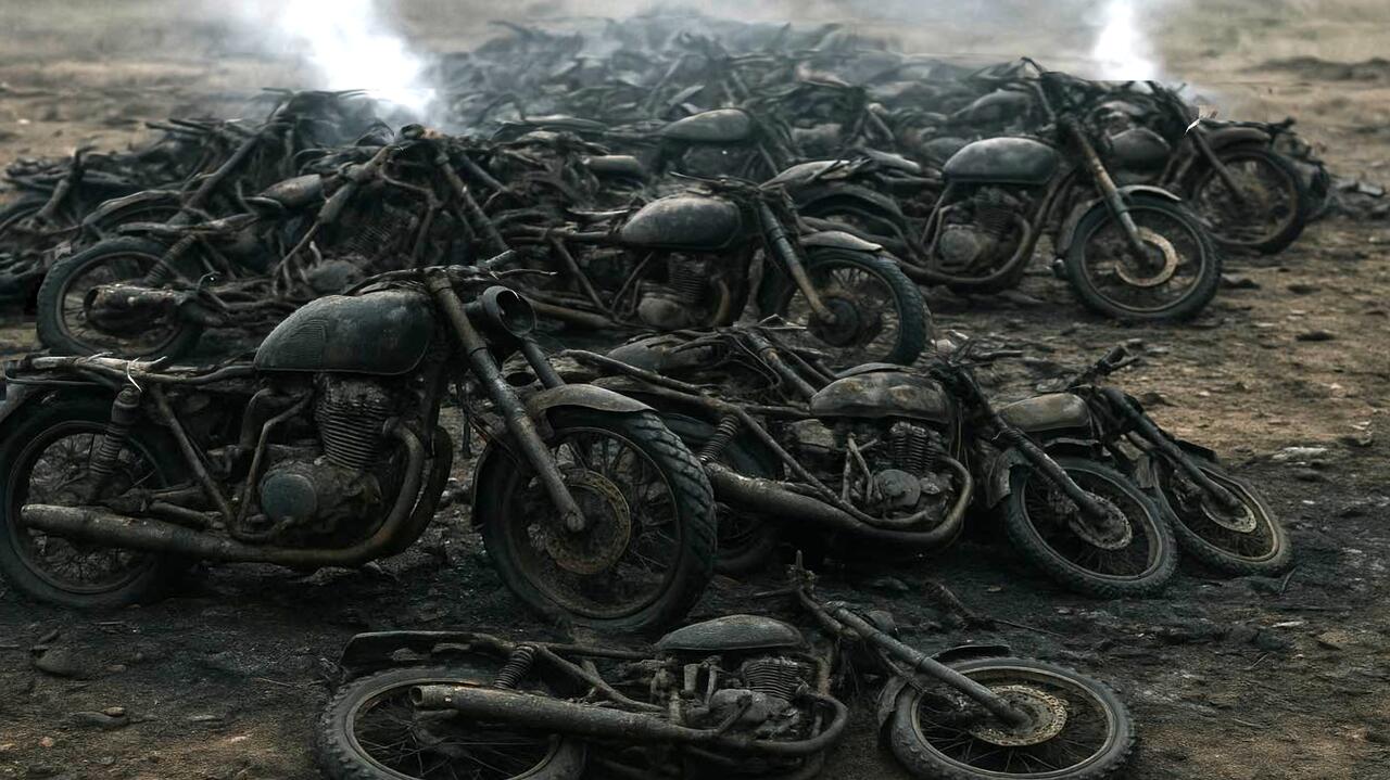 Rosjanie zaatakowali na motorach. To pozostało po siedmiogodzinnym szturmie