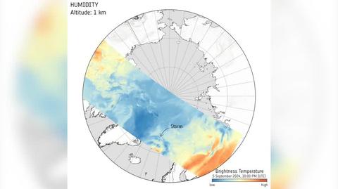 Burza w Arktyce na zdjęciach wykonanych przez satelitę Arctic Weather Satellite