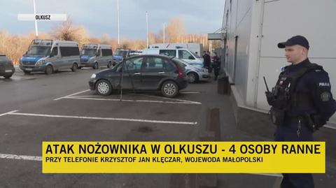 Świadkowie o ataku nożownika w centrum handlowym w Olkuszu