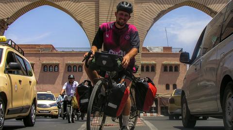 Patryk Zieliński pokonał na rowerze 4500 kilometrów spod Poznania do Maroka