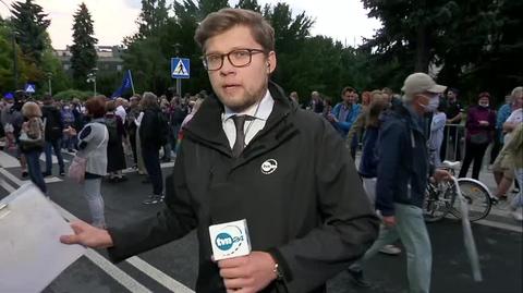 Relacja reportera TVN24 z protestu w Warszawie