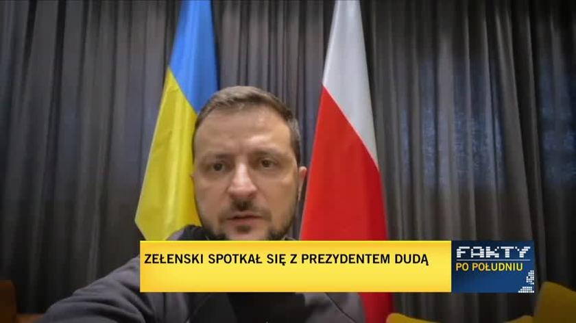 Zełenski: podziękowałem Dudzie za wszystko, co robi Polska i polski naród dla Ukrainy