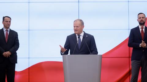 Tusk o trzech kryteriach dla nowego rządu: porządek, bezpieczeństwo i przyszłość