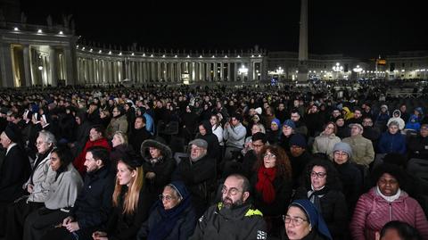 Papież Franciszek zwrócił się do wiernych. Wyemitowano nagranie z jego głosem