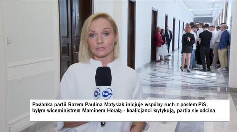 Horała komentuje inicjatywę z Matysiak. "Polityka nie musi wyglądać jak pojedynek MMA"