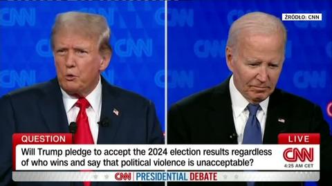 Debata Biden-Trump. "Nie byłoby mnie tutaj, gdyby Joe Biden był dobrym prezydentem" 