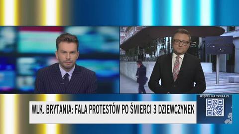 Mobilizacja policji przed planowanymi demonstracjami w Wielkiej Brytanii. Relacja korespondenta "Faktów" TVN Macieja Worocha