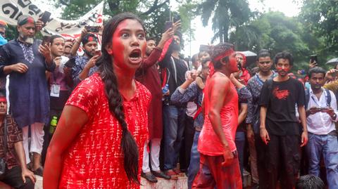 Antyrządowe protesty w Bangladeszu 