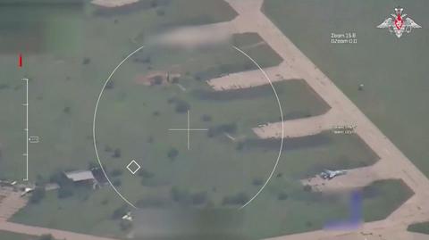 Atak na lotnisko w obwodzie połtawskim. Rosyjski resort obrony publikuje nagranie 