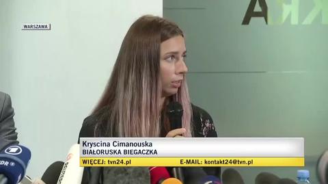 Krystsina Tsimanouskaya says she feels safe in Poland 