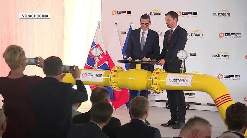 Symboliczne uruchomienie połączenia gazowego między Polską i Słowacją