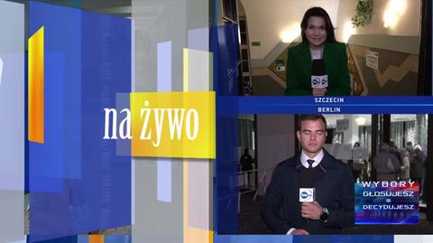 Relacja reporterki TVN24 sprzed obwodowej komisji numer 106 w Szczecinie