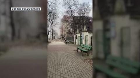 Nagranie zniszczeń w katowickiej kamienicy chwile po wybuchu