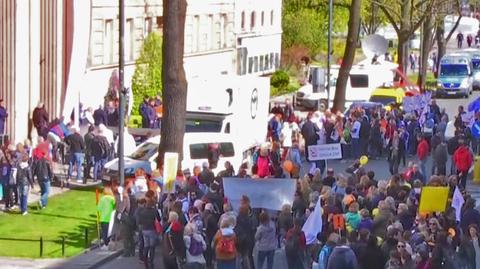 Protest pod siedzibą MEN w Warszawie