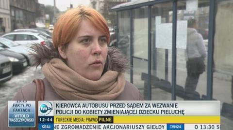 Wezwał policję bo kobieta zmieniała pieluchę dziecku w autobusie. Sprawą zajął się sąd