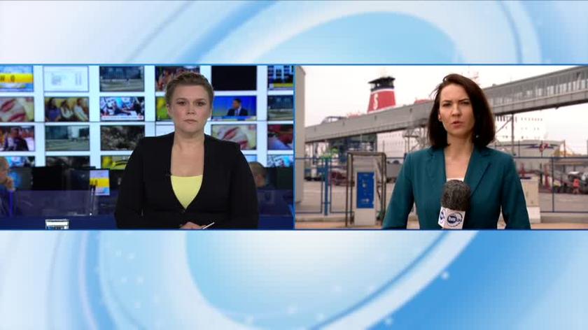 Wypadek na promie na Morzu Bałtyckim - relacja reporterki TVN24