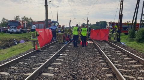 Wypadek na przejeździe kolejowym w Kaliszu
