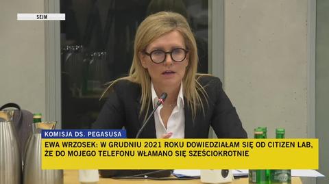 Wrzosek: informacje pozyskane za pomocą Pegasusa użyto wobec mnie w śledztwie i we wniosku o uchylenie immunitetu