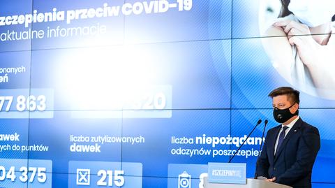 Dworczyk: na ten moment mamy już zaszczepione 177 863 osoby w Polsce