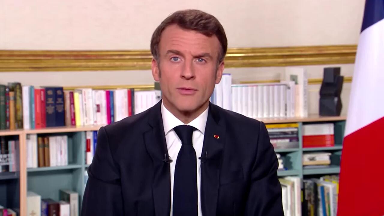 Francia.  El presidente Emmanuel Macron pronunció su discurso de Año Nuevo.  Me volví hacia los ucranianos.