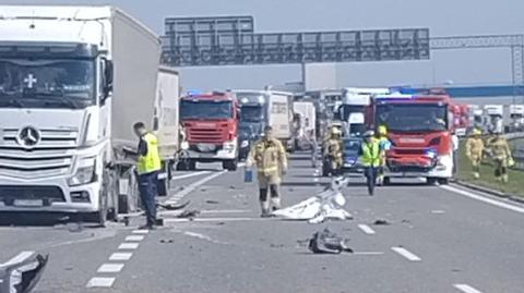 Karambol na A4 w kierunku Krakowa