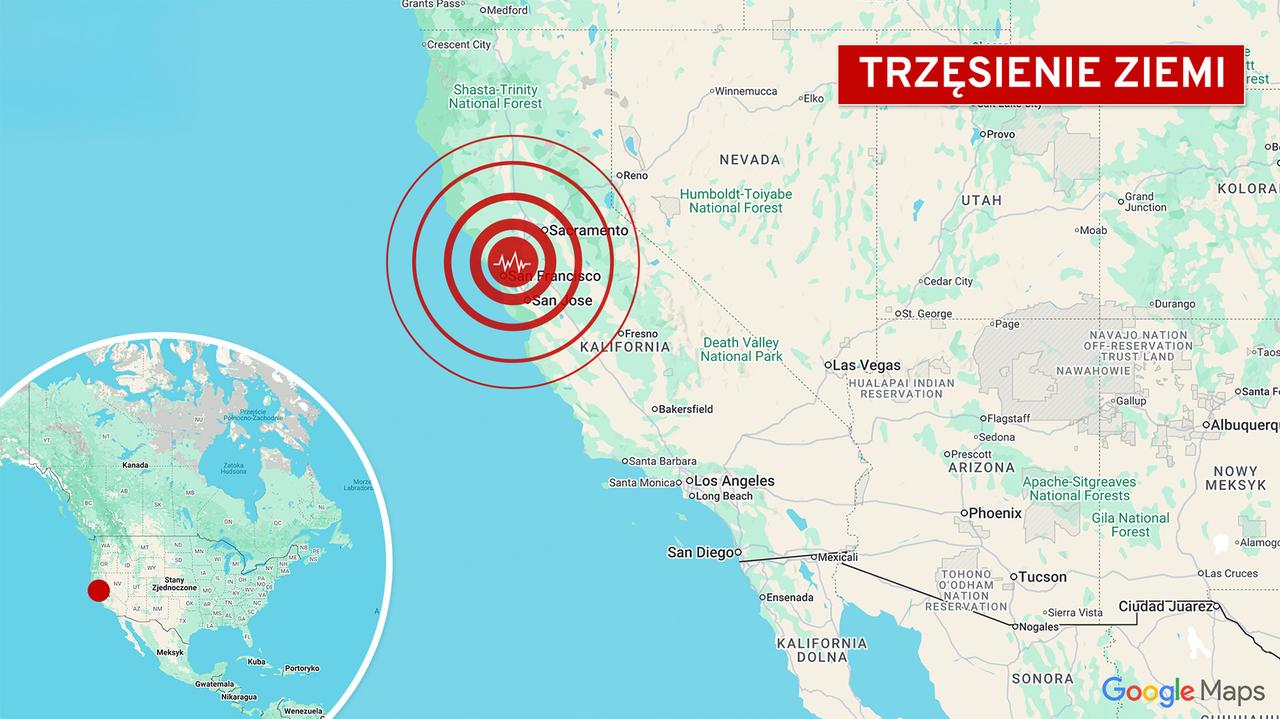 Trzęsienie ziemi w pobliżu San Francisco