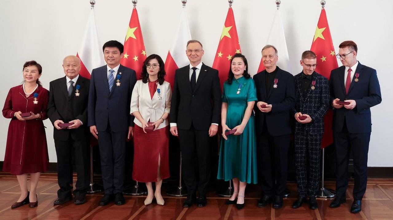 President Andrzej Duda in China.  He introduced state awards in Beijing