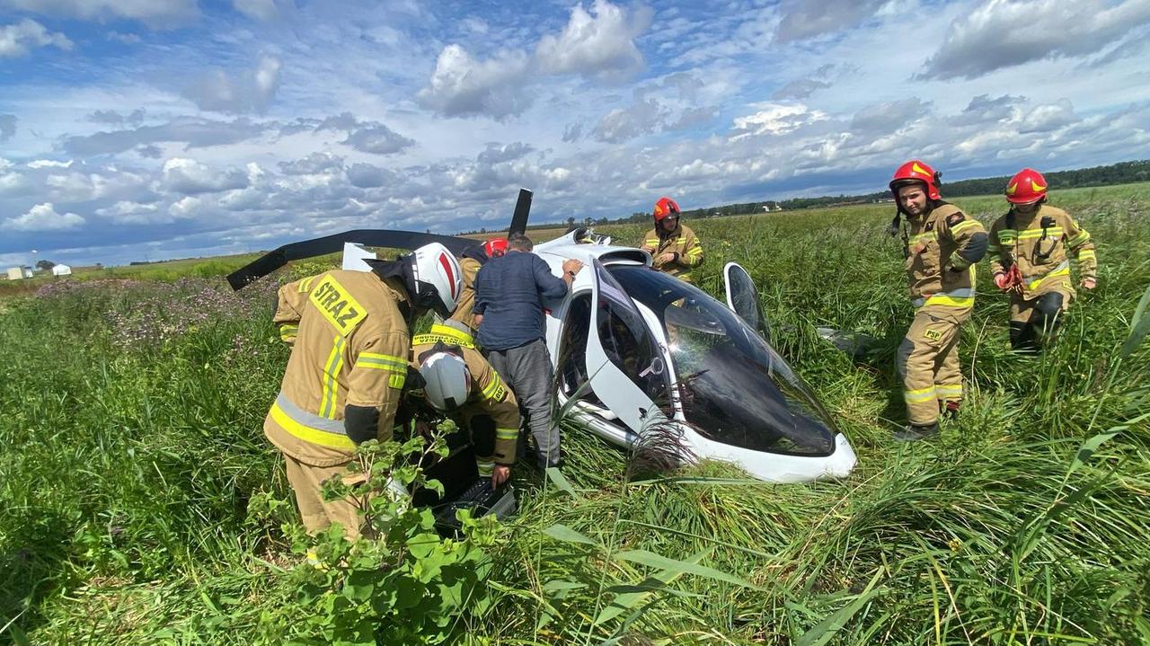 Wiatrakowiec runął na ziemię. Na pokładzie były dwie osoby