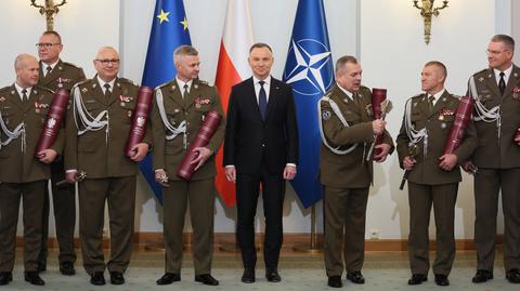 Prezydent na uroczystości wręczenia nominacji generalskich. "Cieszę się ogromnie z jej składu"