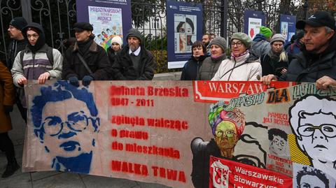 Protest „Sprawiedliwość dla Jolanty Brzeskiej" przed siedzibą Ministerstwa Sprawiedliwości w Warszawie